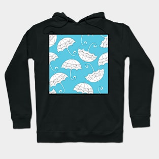 Flying Umbrellas Large Scale Print Hoodie